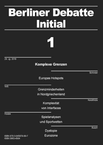 Beispielbild fr Komplexe Grenzen (Berliner Debatte Initial) zum Verkauf von medimops