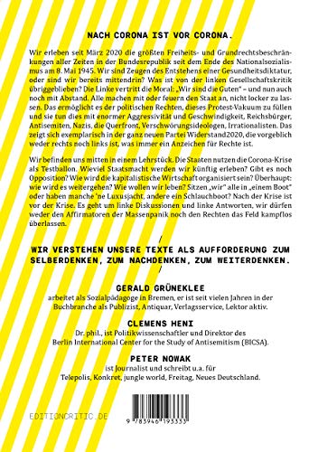 Stock image for Corona und die Demokratie - Eine linke Kritik for sale by Der Ziegelbrenner - Medienversand
