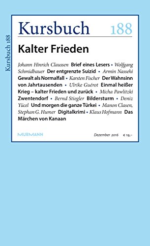 Imagen de archivo de Kursbuch 188: Kalter Frieden a la venta por medimops