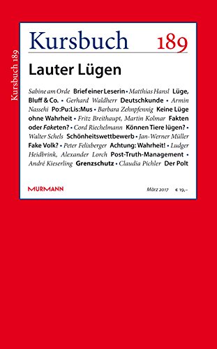 Stock image for Kursbuch 189. Lauter Lgen for sale by medimops