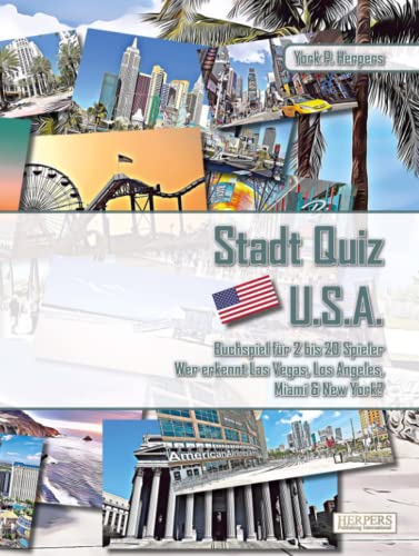 9783946825883: Stadt Quiz U.S.A | Buchspiel fr 2 bis 20 Spieler | Wer erkennt Las Vegas, Los Angeles, Miami & New York?