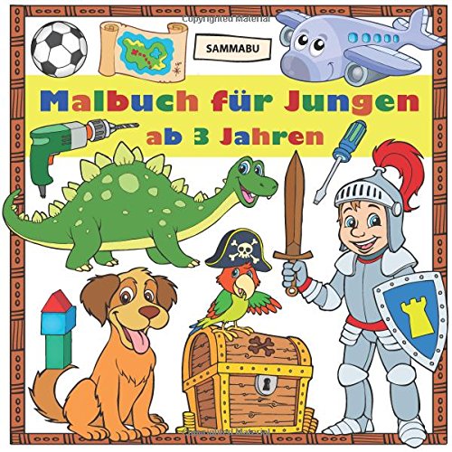 Stock image for Malbuch Jungen ab 3 Jahren: Groer Malspa im Quadrat for sale by Revaluation Books