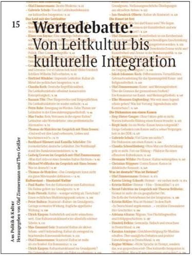 Beispielbild fr Wertedebatte: Von Leitkultur bis kulturelle Integration (Aus Politik & Kultur) zum Verkauf von medimops