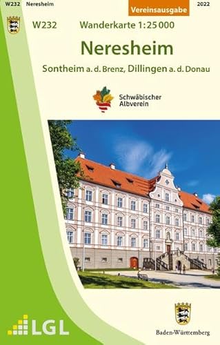Beispielbild fr W232 Neresheim - Sontheim a.d.Brenz, Dillingen a.d.Donau: Wanderkarte 1:25.000 (Karte des Schwbischen Albvereins) zum Verkauf von medimops