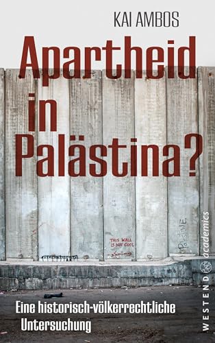 Imagen de archivo de Apartheid in Palstina? a la venta por GreatBookPrices