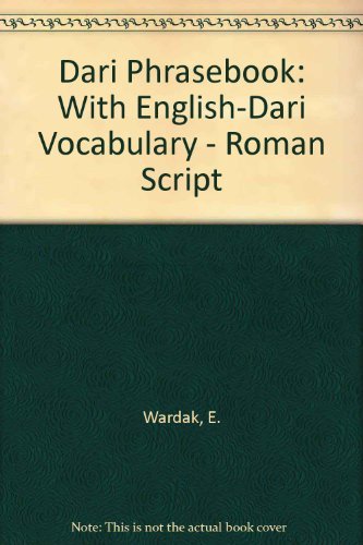 9783952062371: Dari Phrasebook: With English-Dari Vocabulary - Roman Script