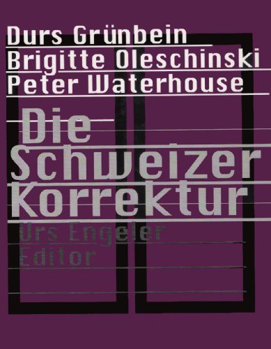 9783952072202: Die Schweizer Korrektur (Livre en allemand)