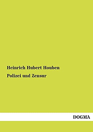 9783954546695: Polizei und Zensur (German Edition)
