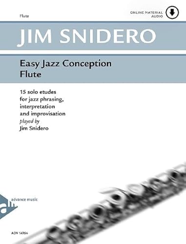 Stock image for Easy Jazz Conception -- Flute: 15 Solo Etudes for Jazz Phrasing, Interpretation, and Improvisation (English/German Language Edition) (Book & CD) (FLUTE TRAVERSIE) for sale by HPB Inc.