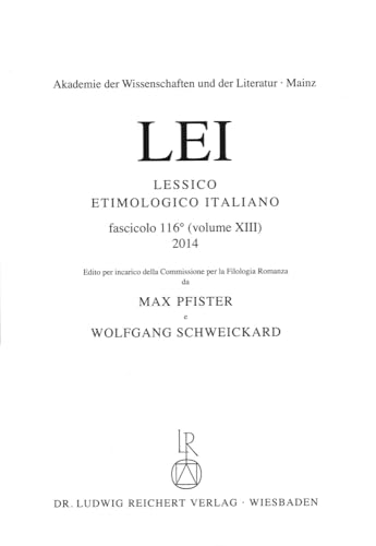 9783954900299: Lessico Etimologico Italiano: 116