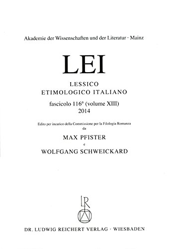 Stock image for Lessico Etimologico Italiano Lfg. 116 for sale by Reuseabook