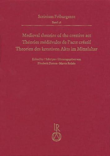 Stock image for Medieval theories of the creative act, Th for sale by ISD LLC