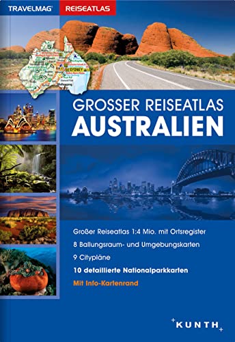 Stock image for Groer Reiseatlas Australien: 1:4 Mio. (KUNTH Reiseatlanten) for sale by medimops