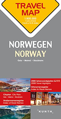 Beispielbild fr Norway Travel Map - 1:800,000 scale zum Verkauf von Better World Books: West