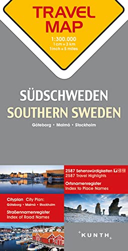 Stock image for Southern Sweden Travel Map - 1:300,000 scale for sale by GF Books, Inc.