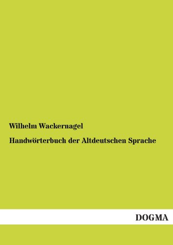 9783955078195: Handworterbuch Der Altdeutschen Sprache