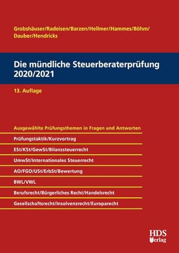 Stock image for Die mndliche Steuerberaterprfung 2020/2021 for sale by medimops