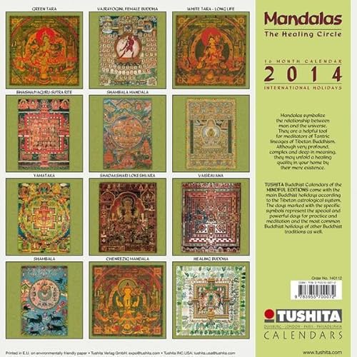 Beispielbild fr The Healing Mandalas, Broschrenkalender 2014 (Mindful Editions) zum Verkauf von medimops