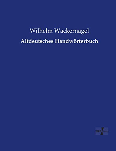 9783956103070: Altdeutsches Handwrterbuch