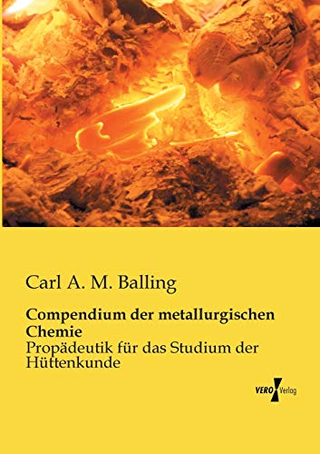 Stock image for Compendium der metallurgischen Chemie:Propädeutik für das Studium der Hüttenkunde for sale by Ria Christie Collections