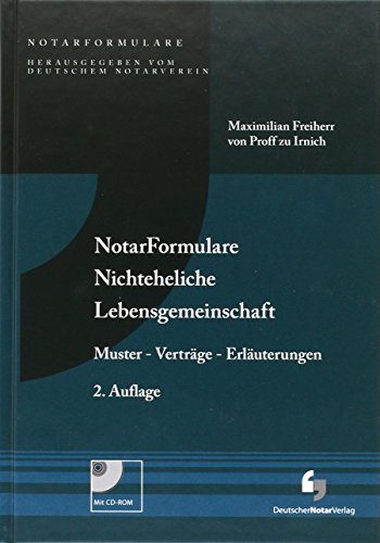 Stock image for NotarFormulare Nichteheliche Lebensgemeinschaft: Muster - Vertrge - Erluterungen for sale by medimops