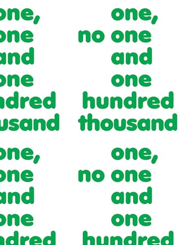 9783956792908: One, No One and One Hundred Thousand: dition anglaise