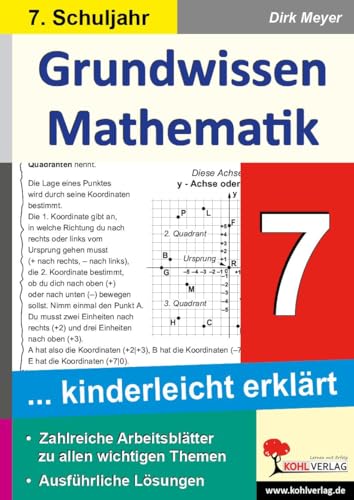 Beispielbild fr Grundwissen Mathematik / Klasse 7: Grundwissen kinderleicht erklrt im 7. Schuljahr zum Verkauf von medimops