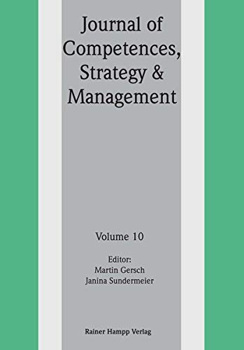 Beispielbild fr Journal of Competences, Strategy & Management: Volume 10 zum Verkauf von Buchpark