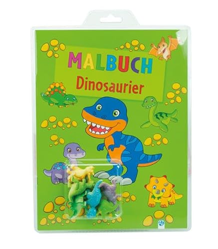 9783957742087: Spielzeug-Malbuch "Dinosaurier": Mit 6 Spielfiguren!