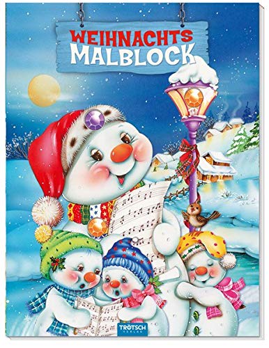 Beispielbild fr Schneemann-Malblock mit 3 Glitzersteinen und Farbvorlage Weihnachtsmalblock: Glitzer auf dem Cover zum Verkauf von medimops