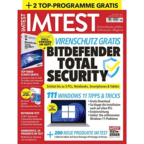 Beispielbild fr IMTEST - Deutschlands grtes Verbraucher-Magazin: Das IMTEST Magazin No. 01/2022 zum Verkauf von medimops