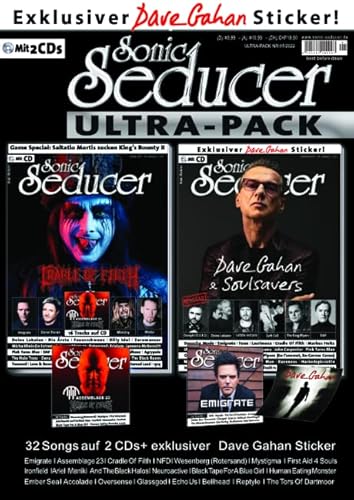 9783958972919: Sonic Seducer Ultra-Pack 01/2022: mit Ausgabe 10/2021 + 11/2021 mit exkl. Dave Gahan-Sticker + 32 Songs auf 2 CDs, im Mag: Cradle Of Filth, Saltatio Mortis, Depeche Mode, Die rzte, uvm.