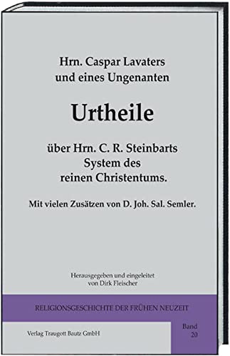 9783959480543: Urtheile ber Hrn. C. R. Steinbarts System des reinen Christentums: 20