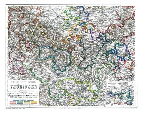 9783959660389: bersichts-Karte von Thringen, 1864