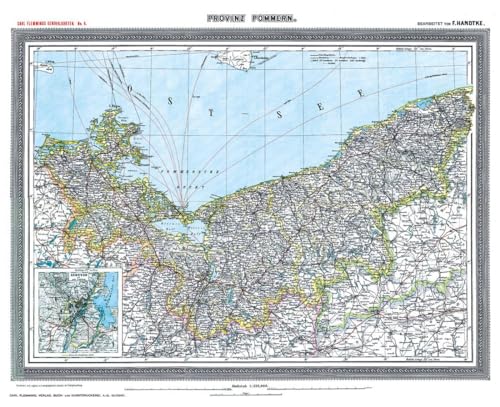 9783959663243: Provinz POMMERN - um 1903 [gerollt]: Historische Karte. Carl Flemmings Generalkarte, No. 6