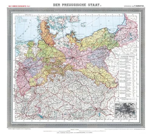 9783959663434: Historische Preussenkarte / DER PREUSSISCHE STAAT - 1905 [gerollt]: Carl Flemmings Generalkarte, No. 2.