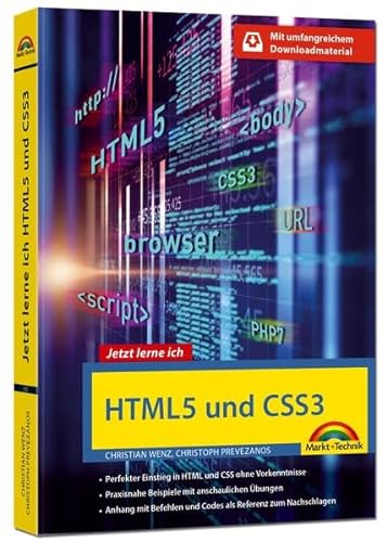 Beispielbild fr HTML5 und CSS3 - Start ohne Vorwissen - mit umfangeichen Download Material zum Verkauf von medimops