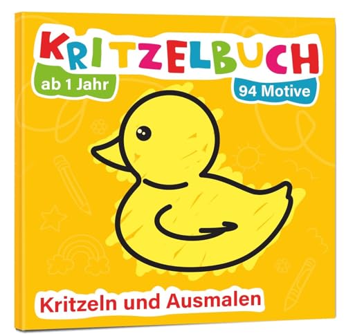 Beispielbild fr Mein erstes Kritzelbuch ab 1 Jahr: ber 94 groe Motive - fr Jungs und Mdchen - Ausmalbuch - Ausmalen und kritzeln mit Spielzeug, Tiere, Fahrzeuge, Obst, Gegenstnde und vieles mehr zum Verkauf von GreatBookPrices