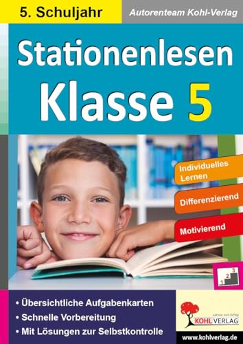 Beispielbild fr Stationenlesen Klasse 5: Kopiervorlagen in drei Niveaustufen zum Verkauf von medimops