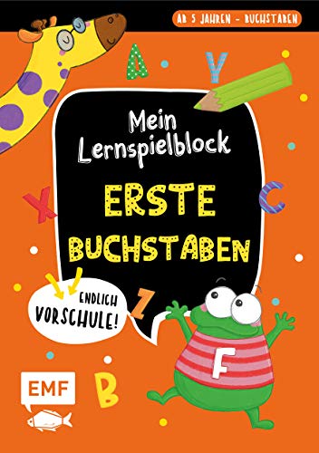 Beispielbild fr Endlich Vorschule! Mein Lernspielblock ? Erste Buchstaben: bungen und Rtsel ab 5 Jahren zum Verkauf von medimops