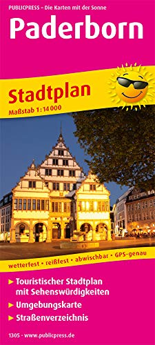 9783961323050: Paderborn 1 : 14 000: Touristischer Stadtplan mit Sehenswürdigkeiten und Straßenverzeichnis.