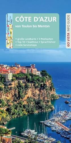 Beispielbild fr GO VISTA: Reisefhrer Cte d'Azur: von Toulon bis Menton - Mit Faltkarte und 3 Postkarten (Go Vista Info Guide) zum Verkauf von medimops