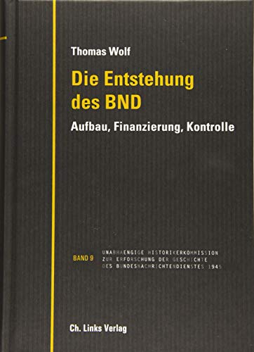 Die Entstehung des BND - Aufbau, Finanzierung, Kontrolle - Wolf Thomas