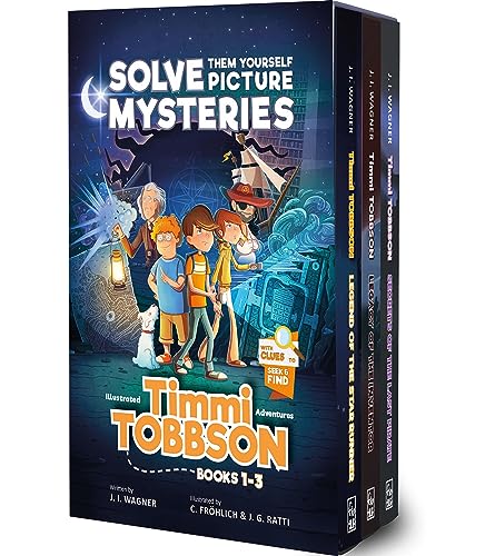 Stock image for Timmi Tobbson Big Boxed Set: Solve-Them-Yourself Picture Mystery Adventures for Boys and Girls aged 8-12 (Books 1-3) for sale by Omega