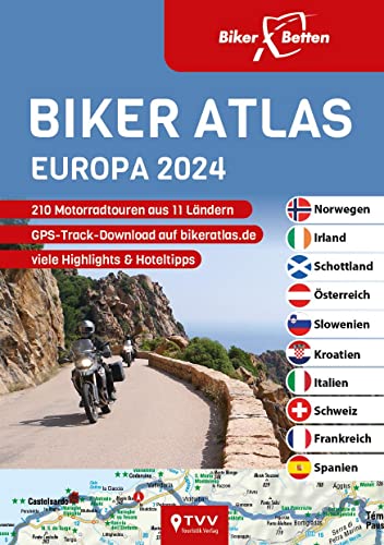 Stock image for Biker Atlas EUROPA 2024: 210 Motorradtouren aus 11 Lndern for sale by Revaluation Books