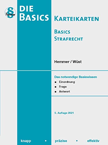 Beispielbild fr Basics Strafrecht Karteikarten (Karteikarten - Strafrecht): Das notwendige Basiswissen - Einordnung / Frage/ Antwort zum Verkauf von medimops