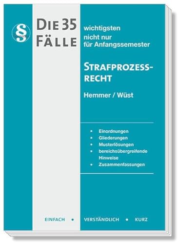 Stock image for Die 35 wichtigsten Flle Strafprozessrecht: nicht nur fr Anfangssemester for sale by Revaluation Books