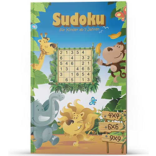 Stock image for Sudoku fr Kinder ab 7 Jahren: 200 Sudoku-Rtsel fr Kinder, frdert logisches Denken, 4x4 6x6 9x9 Sudokus, leicht bis schwer, Konzentrationsspiele, . Beschftigung fr Kinder (German Edition) for sale by Book Deals