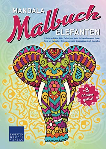 45 Vorlagen #3 Mandala Malbuch Elefant & co für Kiner & Erwachsene  Ca 