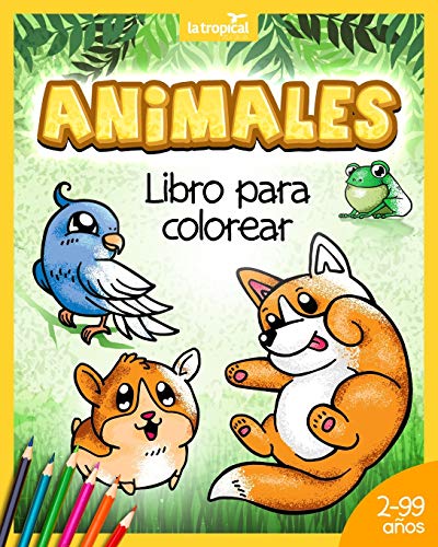 9783969080115: Animales: Libro para colorear: Tiernos animalitos para nios desde los 2 aos. Contiene lindas imgenes de colorear y textos con datos curiosos para leer en voz alta en familia. (Spanish Edition)